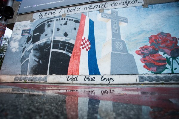 Zagreb - Grafit posvećen Vukovaru u Ulici Grada Vukovara na Trešnjevci