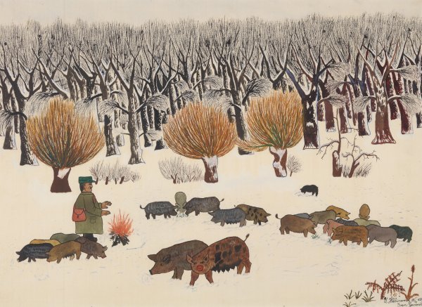 Ivan Generalić, Svinjar, 1933., Zbirka Infeld, Beč