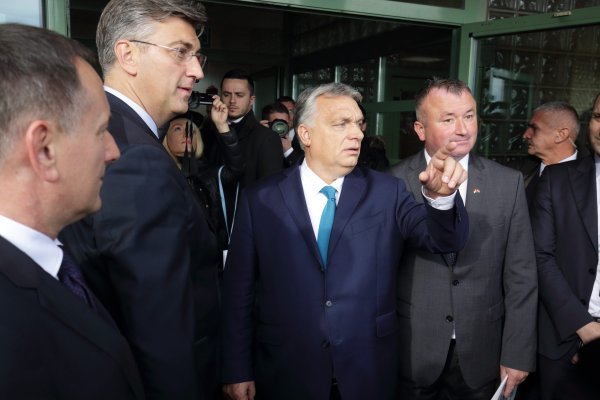 Andrej Plenkovic i Viktor Orban na otvorenju Učeničkog doma Mađara u Osijeku