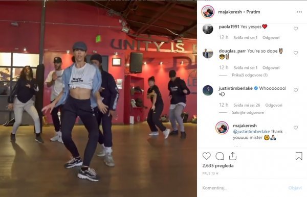 Komentar Justina Timberlakea na koreografiju njegove bivše plesačice
