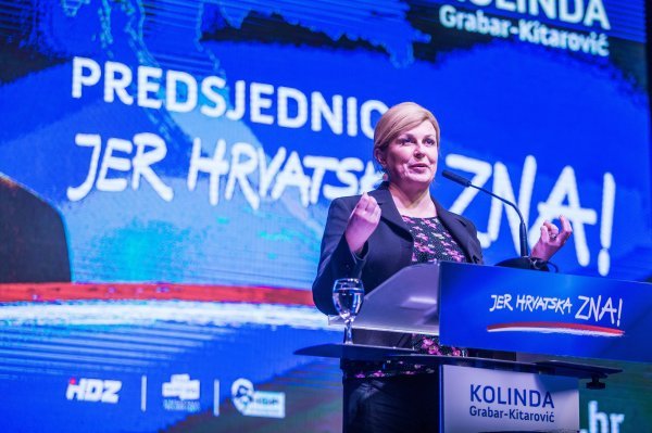 Osijek: Predizborni skup predsjedničke kandidatkinje Kolinde Grabar-Kitarović