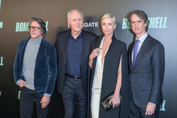 Charles Randolph, John Lithgow, Charlize Theron i Jay Roach