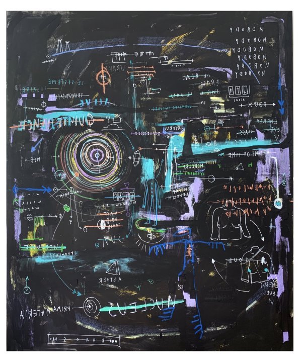 Petra Šabić, 'Quintessence', 2019., 200 x 165 cm, kombinirana slikarska tehnika na platnu