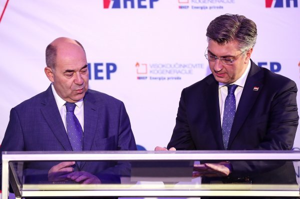 Predsjednik Vlade Andrej Plenković i predsjednik Uprave HEP-a Frane Barbarić
