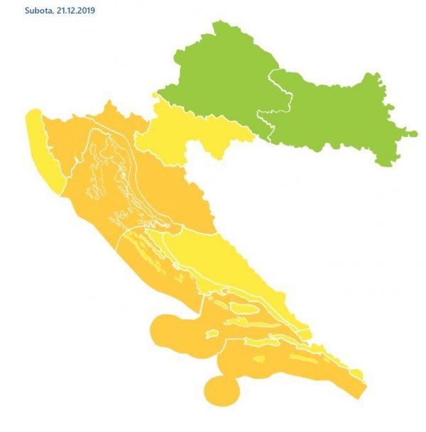 Meteoalarm je oglašen zbog jakog vjetra i obilne kiše