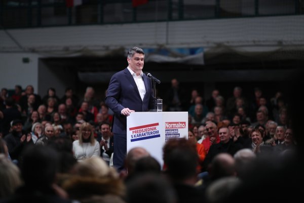 Predizborni skup Zorana Milanovića u Zagrebu