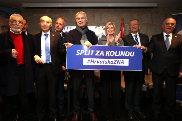 Split: Kolinda Grabar Kitarović obratila se građanima i javnosti na skupu u hotelu Cornaro