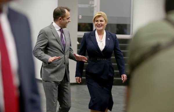 Dolazak Kolinde Grabar Kitarović na sučeljavanje