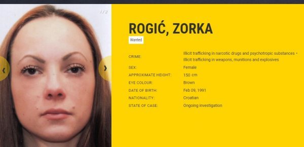 Zorka Dragić jedna je od 18 najtraženijih kriminalki u Europskoj uniji  