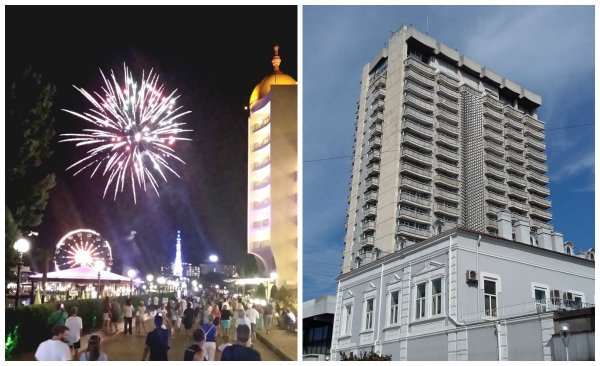 Vatromet iznad Zlatnih piasaca i brutalistički hotel Černo more u Varni Foto: Bojan Stilin / tportal.hr