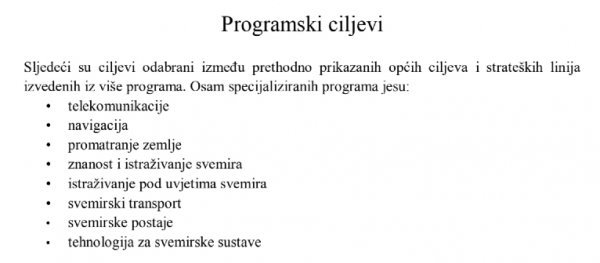 Programski ciljevi kojih bi se trebali držati