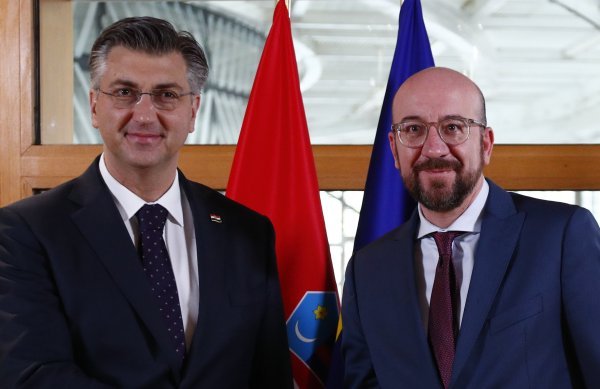 Sastanak Andreja Plenkovića sa predsjednikom Europskog vijeća Charlesom Michelom