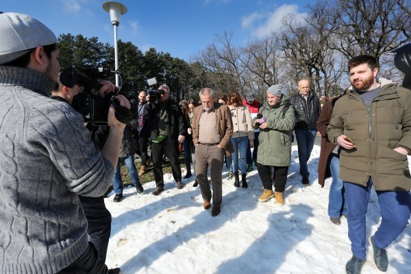 Zagreb: Gradonačelnik Milan Bandić sa suradnicima obišao sanjkalište na Cmroku