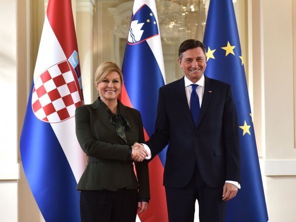 Kolinda Grabar Kitarović i Borut Pahor na sastanku u Ljubljani