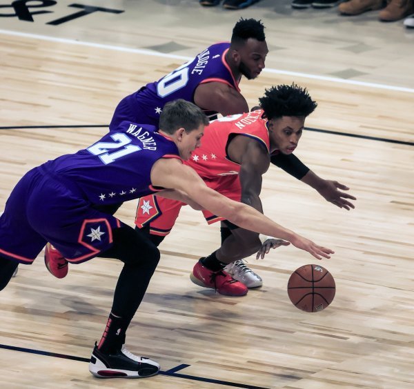 NBA, All Star, Rising Star Challenge, Svijet (Moritz Wagner, Josh Okogie) - Amerika (Collin Sexton)