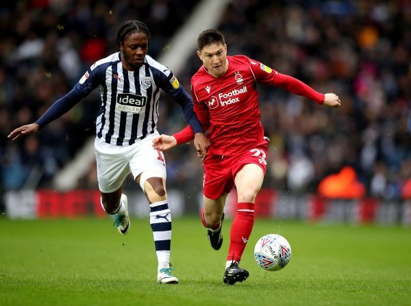 WBA (Romaine Sawyers) - Nottingham Forest (Joe Lolley)