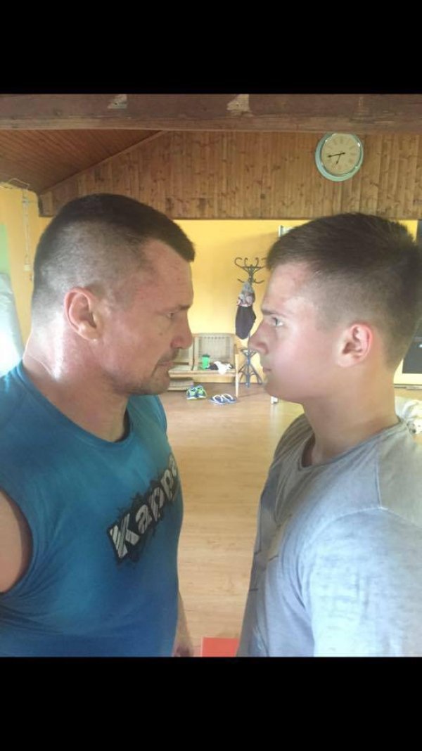 Mirko Filipović sa sinom