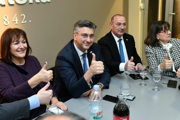 Dubravka Šuica, Andrej Plenković, Tomo Medved i Zdravka Bušić