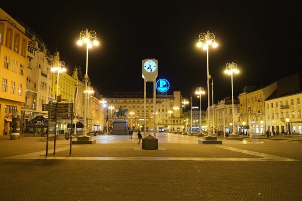 Zagreb: Potpuno prazan centar grada zbog pandemije koronavirusa
