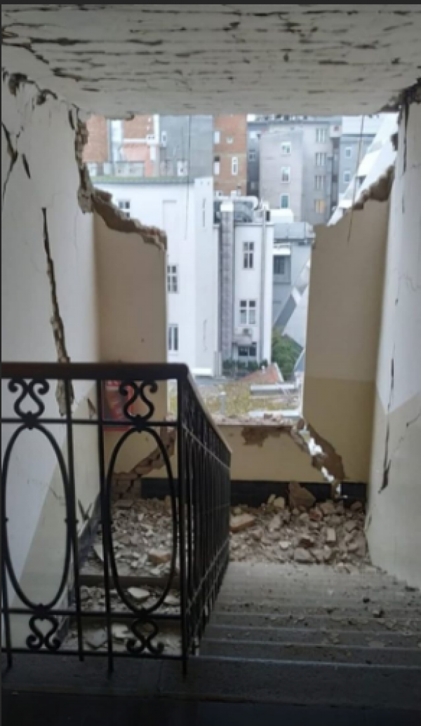 Voditeljica Marijana Batinić objavila je fotografije stare gradske zgrade u centru Zagreba uništene nakon potresa