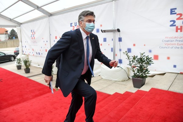 Dolazak u NSK na sastanak Nacionalnog kriznog stožera