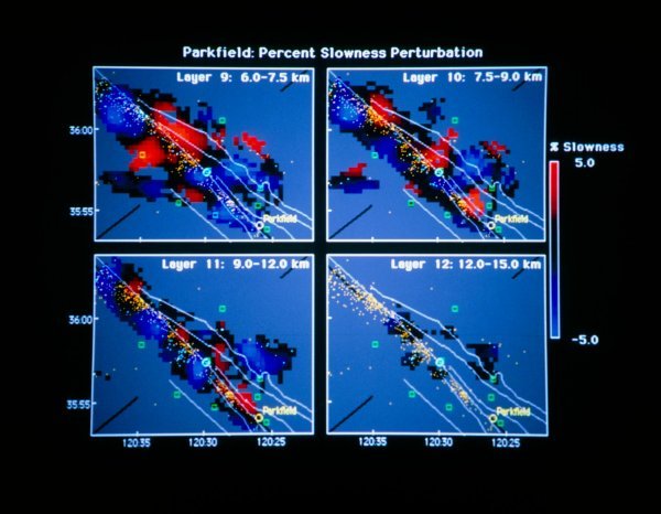Seizmički tomogram rasjeda San Andreas na Parkfieldu