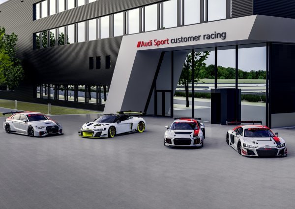 Audi Customer Racing 2019; Audi RS 3 LMS, Audi R8 LMS GT2, Audi R8 LMS GT4, Audi R8 LMS GT3