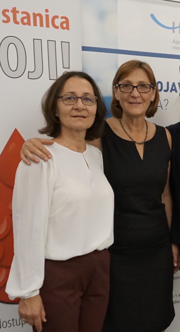 Mira Armour, voditeljica udruge osoba oboljelih od multiplog mijeloma MijelomCRO i Ana Tudor, tajnica Udruge MijelomCRO