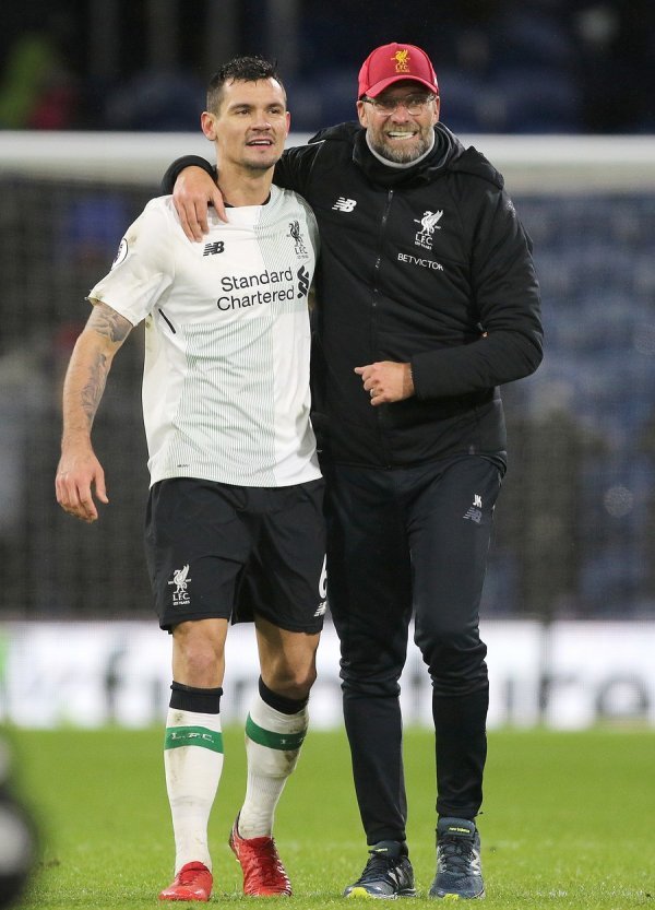 Liverpool - Dejan Lovren i trner Jürgen Klopp