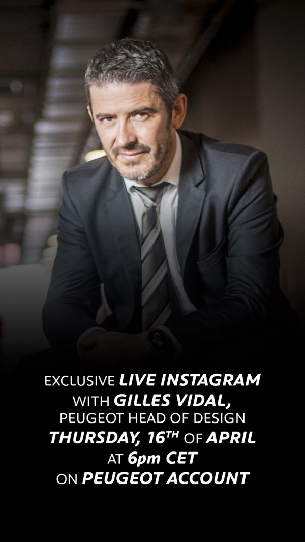 Direktor Peugeot dizajna Gilles Vidal razgovara uživo preko Instagrama
