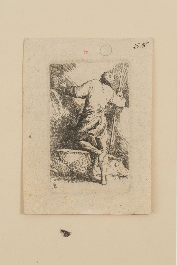 Iz Zbirke Benko Horvat: Salvator Rosa, Čovjek iz naroda, 17. st. bakropis/papir