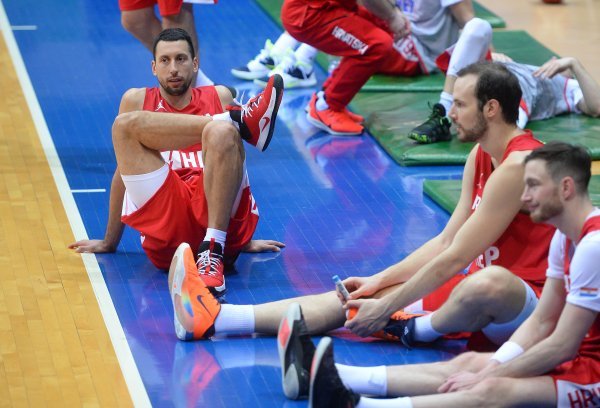 Roko Leni Ukić na treningu hrvatske košarkaše reprezentacije