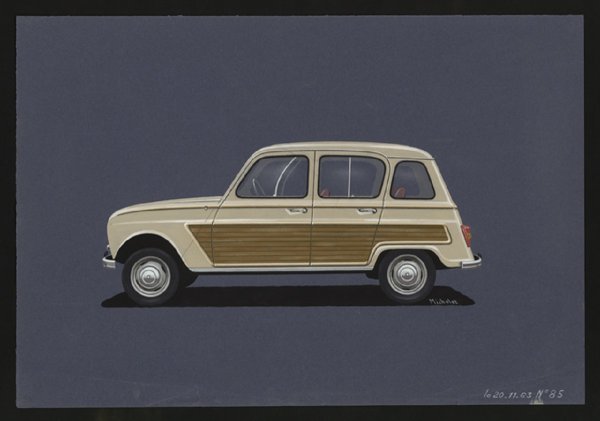 Renault 4 skica