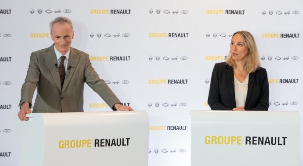 Jean-Dominique Senard, predsjednik Odbora direktora u Renaultu i Clotilde Delbost, privremena glavna direktorica Renaulta