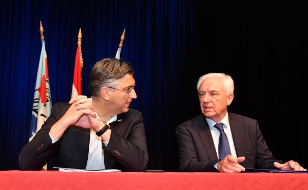 Požega: Plenković na sjednici Županijskog odbora HDZ-a