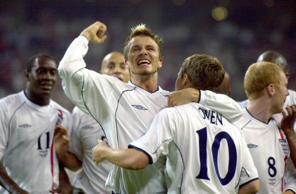 David Beckham i Michael Owen na Svjetskom prvenstvu 2002. godine