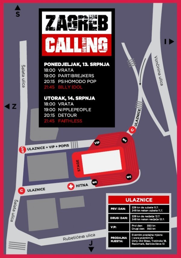 Zagreb Calling mapa Zagreb Calling