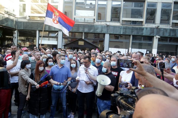 Početak prosvjeda u Beogradu