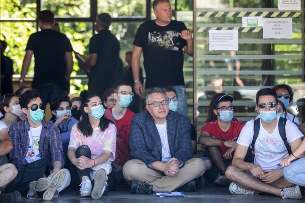 Prosvjed studenata zagrebačkog Filozofskog fakulteta protiv rektora Borasa