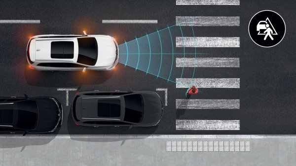 Renault Koleos - Sustav aktivne pomoći pri kočenju u nuždi s prepoznavanjem pješaka pri gradskoj vožnji