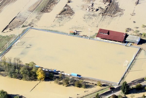 Poplavljeno područje Međimurja oko Pušćina