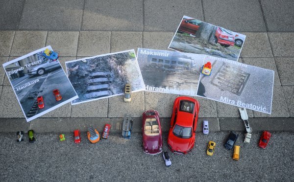 Zagrebački aktivisti ispred Holdinga parkirali autiće u znak prosvjeda protiv nabavke vozila