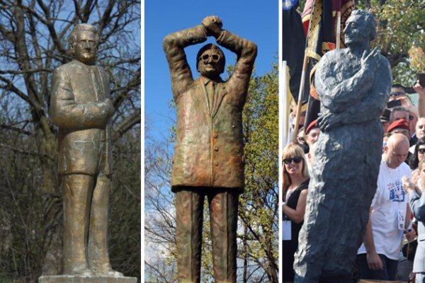 Spomenici Franji Tuđmanu - kolaž