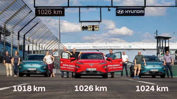 Hyundai KONA s jednim punjenjem prešla 1026 km