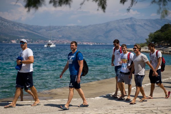 Hrvatska vaterpolska reprezentacija odigrala je utakmicu usred korčulanskog arhipelaga