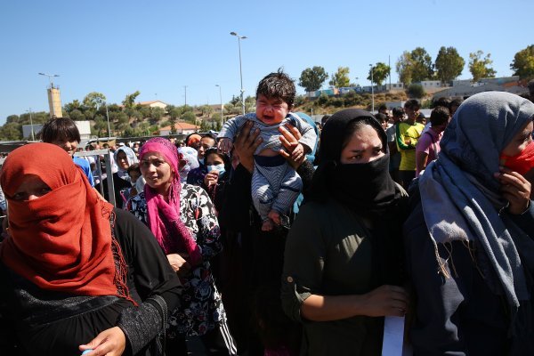 Migranti nakon požara u kampu Morija