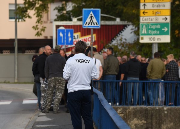 Prosvjed branitelja u Karlovcu