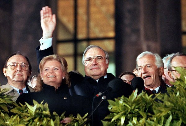 Hans-Dietrich Genscher, Helmut Kohl, Lothar de Maiziere