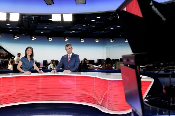 Marija Miholjek i Petar Pereža, voditelji Dnevnika Nove TV