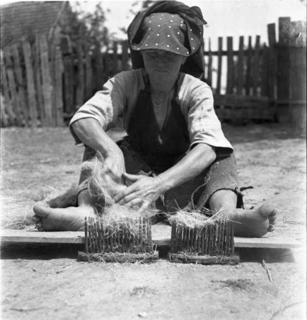 Tošo Dabac, Češljanje konoplje 1930.-1950.